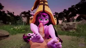 Lulu Yordle Branlette 3D Animation League of Legends