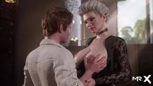 MILF blonde se fait lécher la chatte dans un bureau 3D